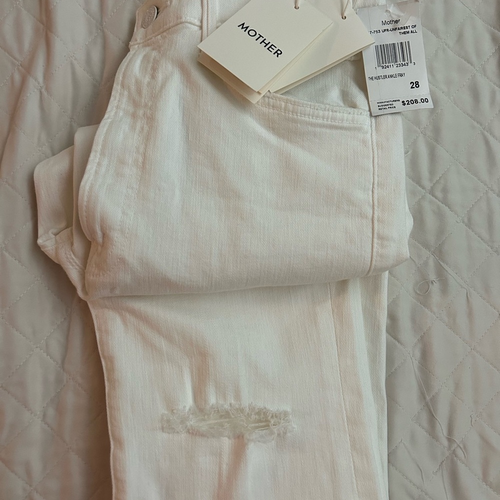 MOTHER White Skinny Jeans Sleek Modern Fit